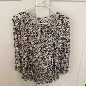 Black and white printed blouse